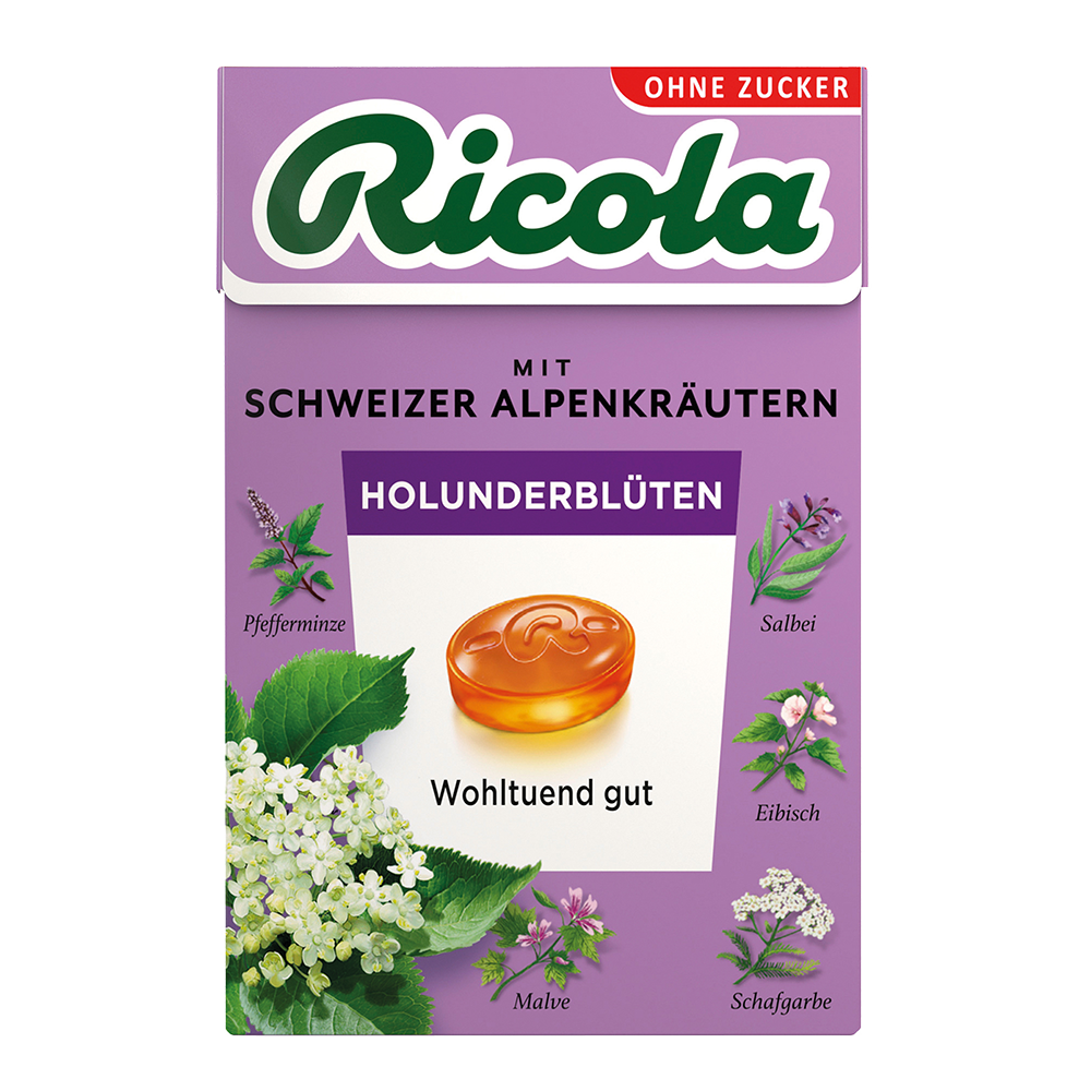 Bild: Ricola Holunderblüten Schweizer Kräuter-Bonbons 