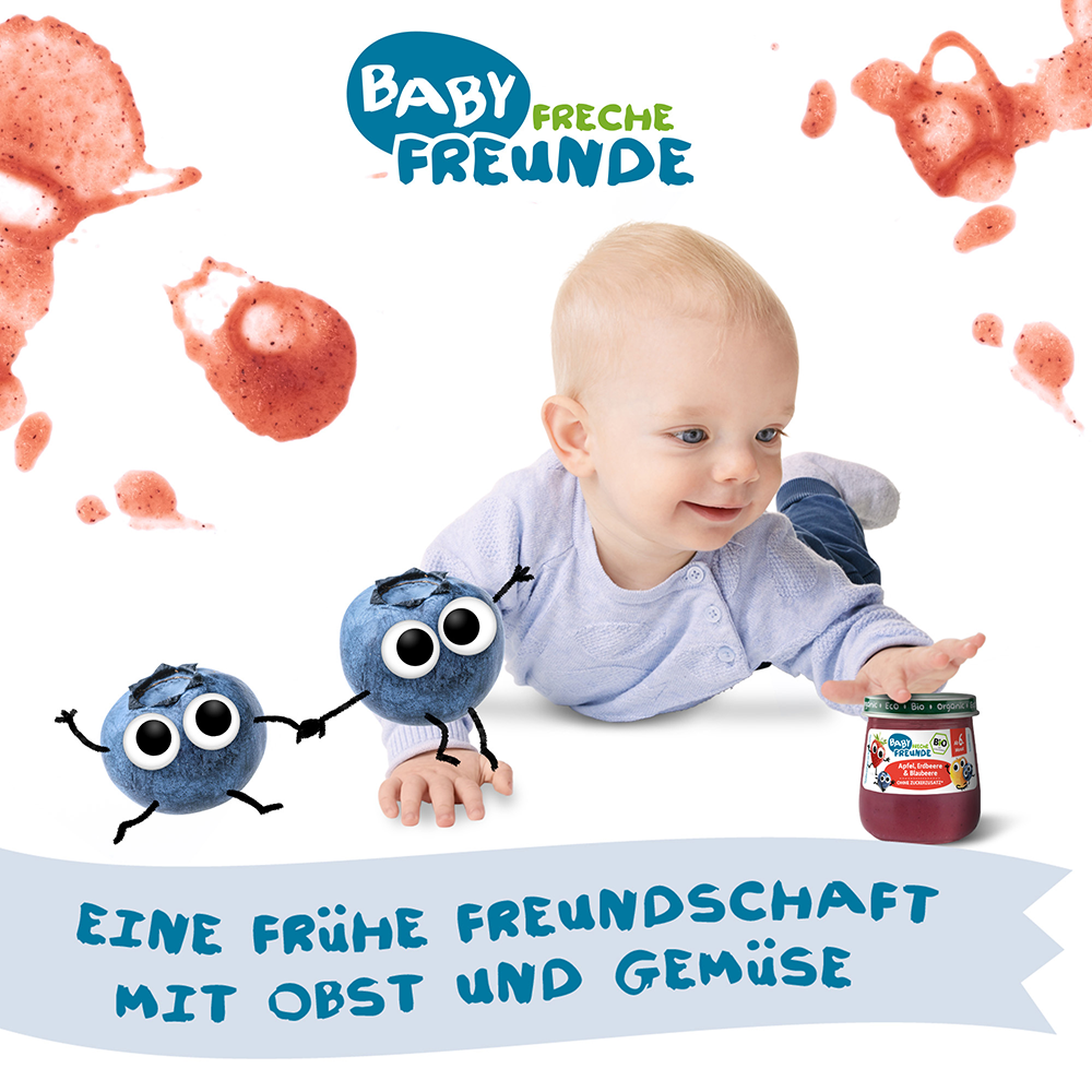 Bild: Freche Freunde Apfel, Erdbeere, Blaubeere 