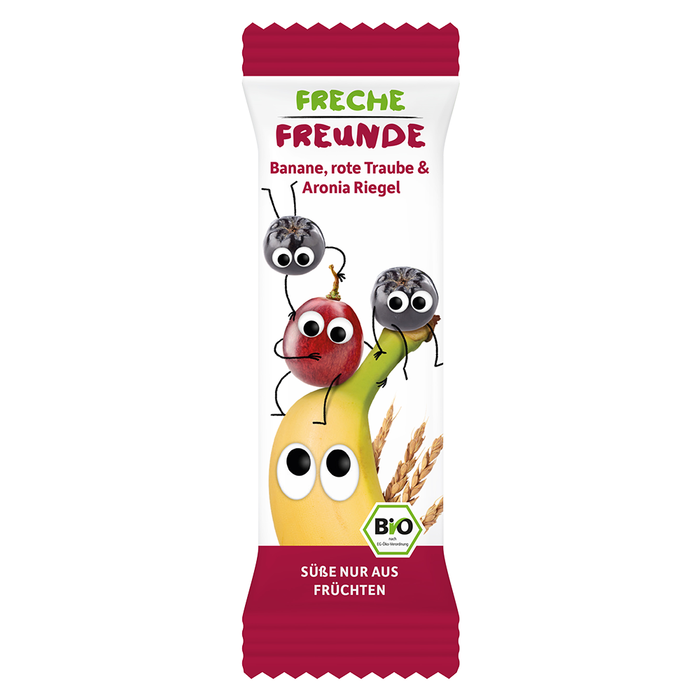 Bild: Freche Freunde Getreideriegel Banane, Rote Traube & Aronia