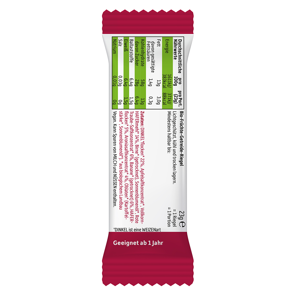 Bild: Freche Freunde Getreideriegel Banane, Rote Traube & Aronia