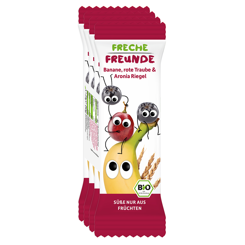 Bild: Freche Freunde Getreideriegel Banane, Rote Traube & Aronia