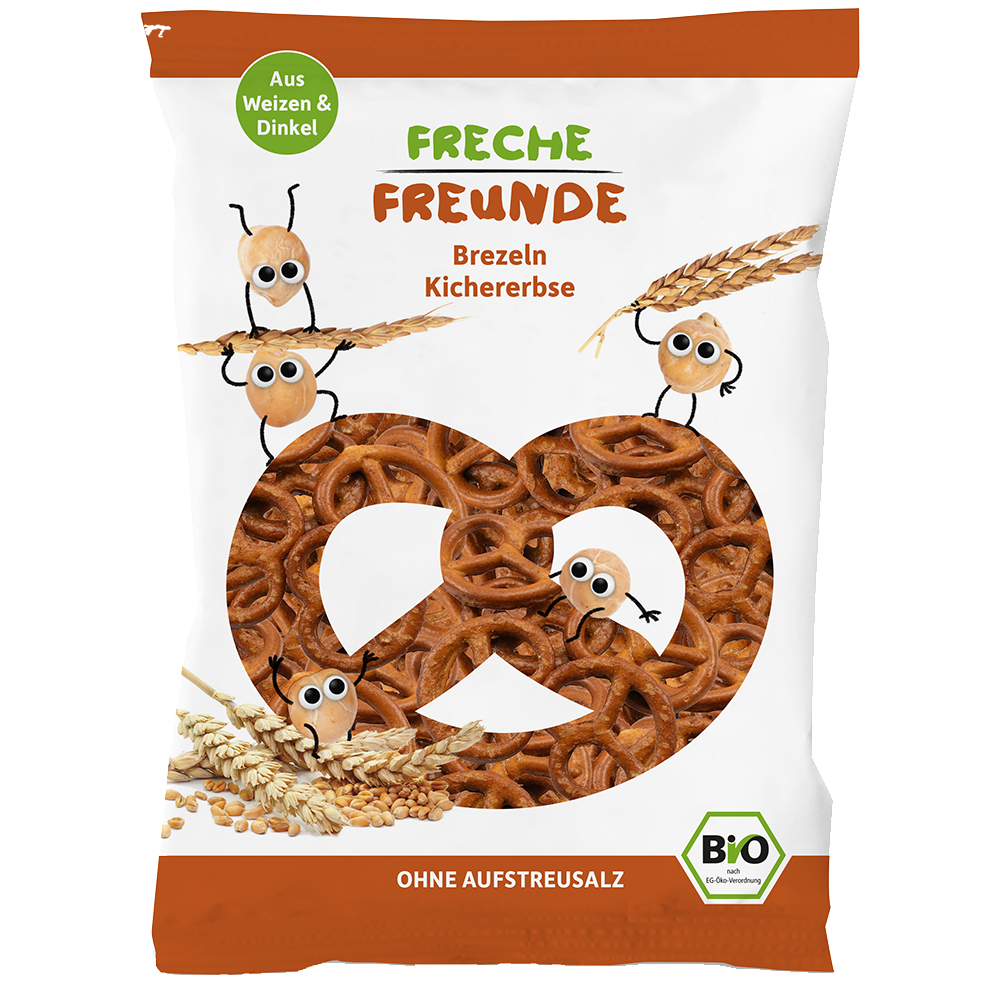 Bild: Freche Freunde Dinkel & Kirchererbse Brezeln 
