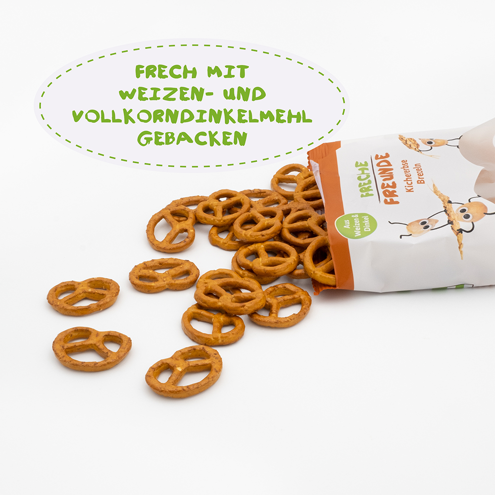 Bild: Freche Freunde Dinkel & Kirchererbse Brezeln 