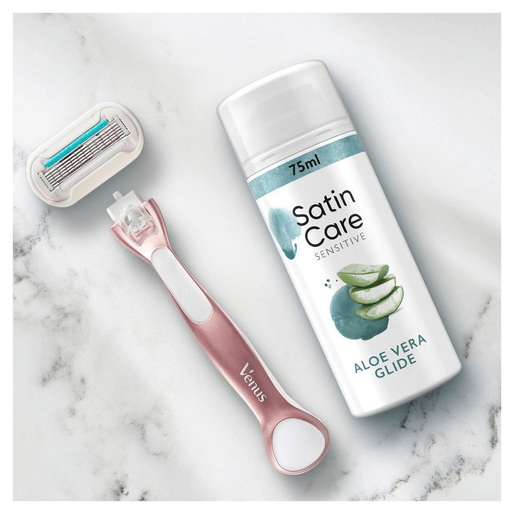 Bild: Gillette Satin Care Rasiergel, Aloe Vera