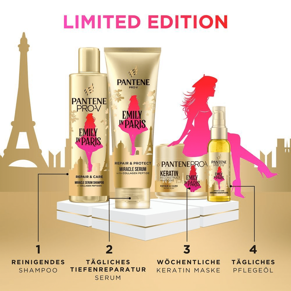 Bild: PANTENE PRO-V Emily in Paris Limited Edition Keratin Haaröl