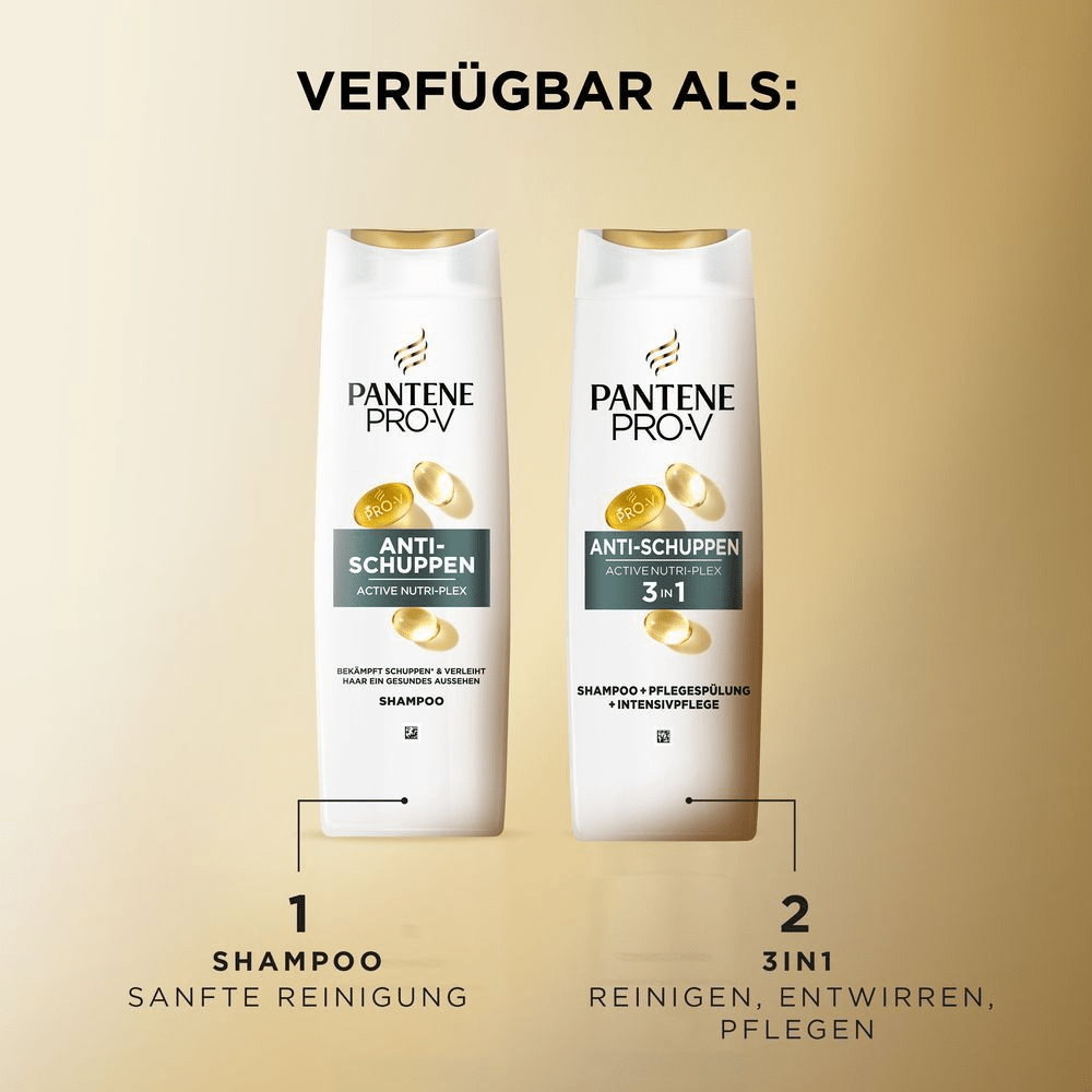 Bild: PANTENE PRO-V Anti-Schuppen 3-In-1 Shampoo Pflegespülung Intensivpflege 