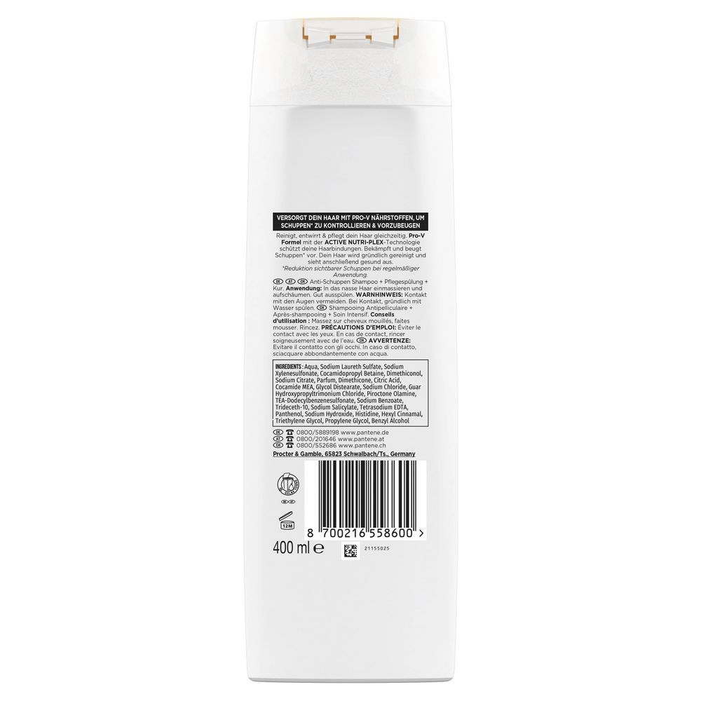 Bild: PANTENE PRO-V Anti-Schuppen 3-In-1 Shampoo Pflegespülung Intensivpflege 