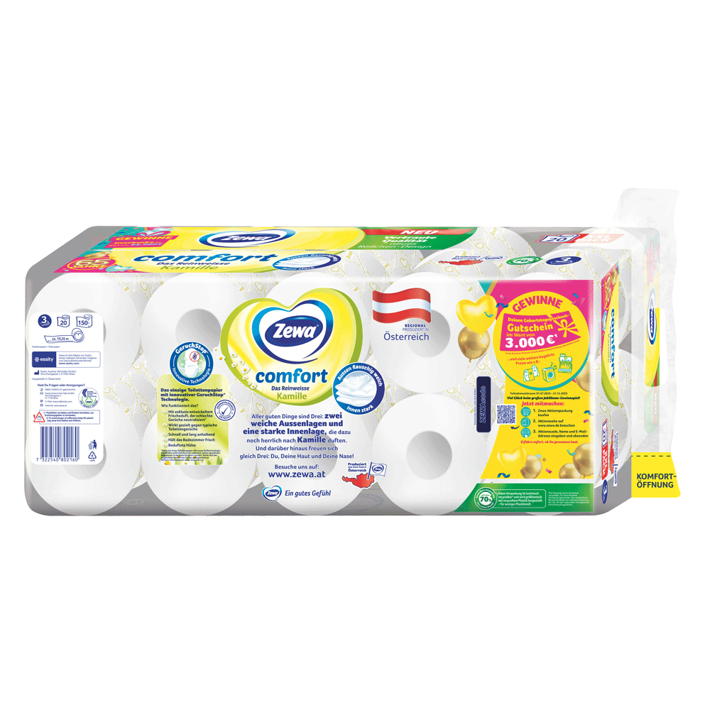 Bild: Zewa Comfort Das Reinweisse Kamille Toilettenpapier 