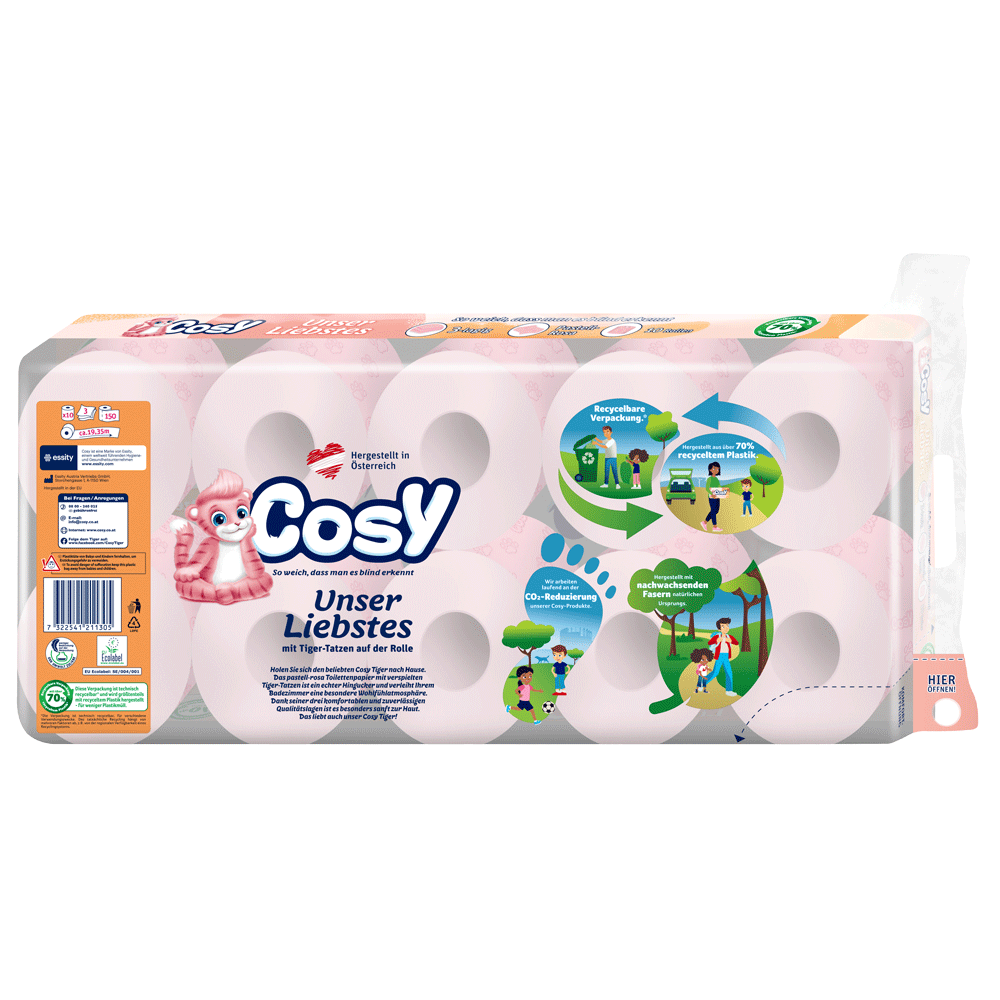 Bild: Cosy Toilettenpapier mit Tiger-Tatzen 