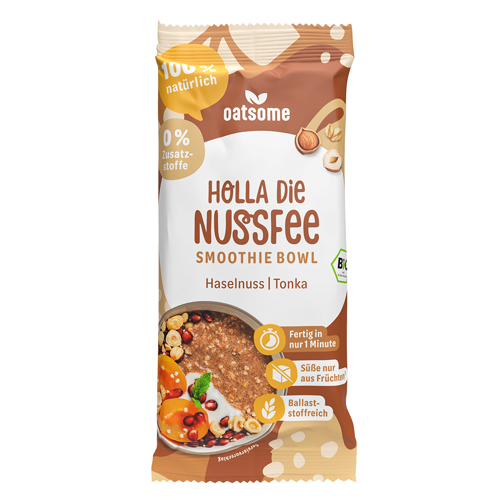 Bild: Oatsome Smoothie Bowl Holla Die Nussfee Haselnuss Tonka 