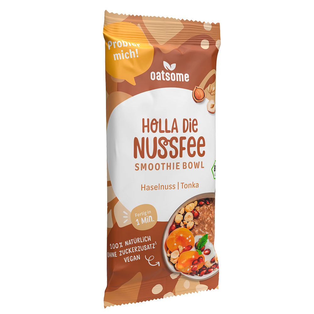 Bild: Oatsome Smoothie Bowl Holla Die Nussfee Haselnuss Tonka 