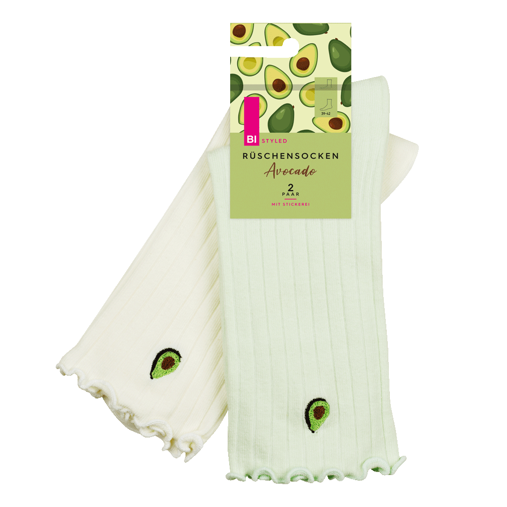 Bild: BI STYLED Rüschensocken Avocado 
