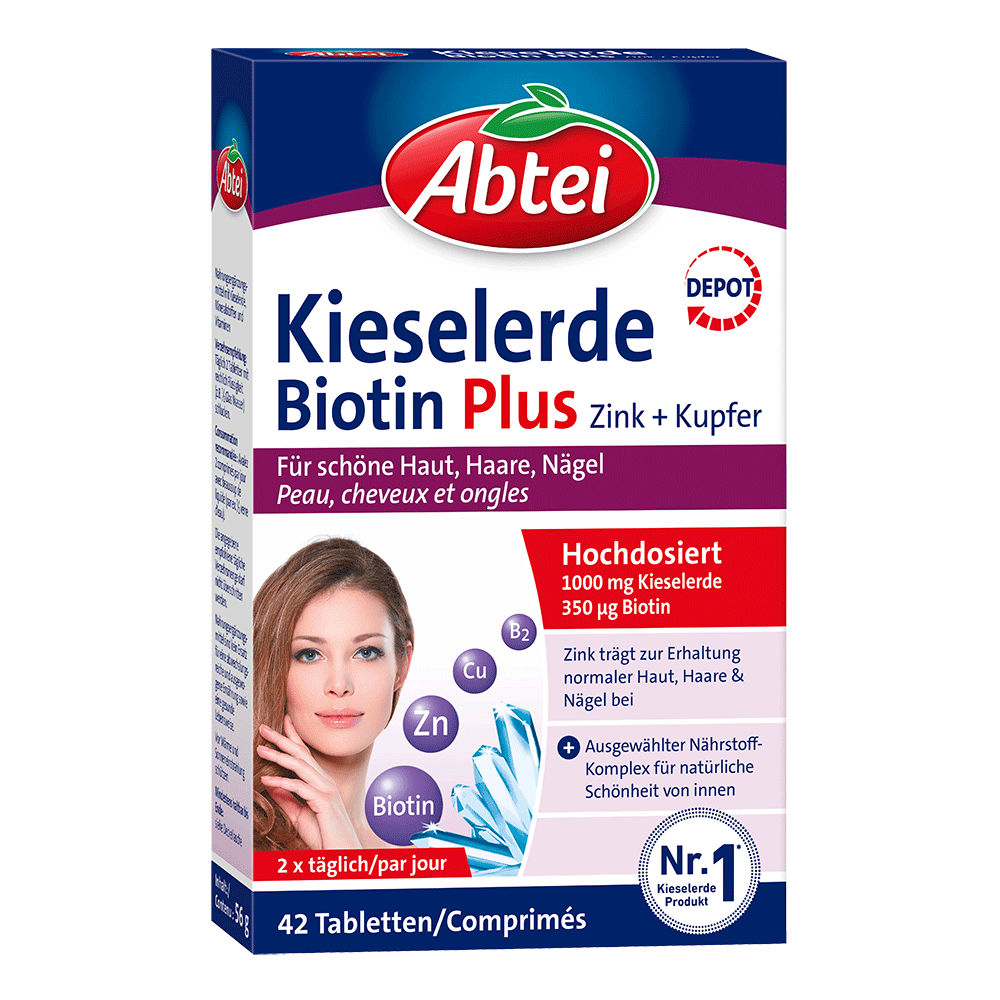 Bild: Abtei Kieselerde Biotin Plus Zink + Kupfer