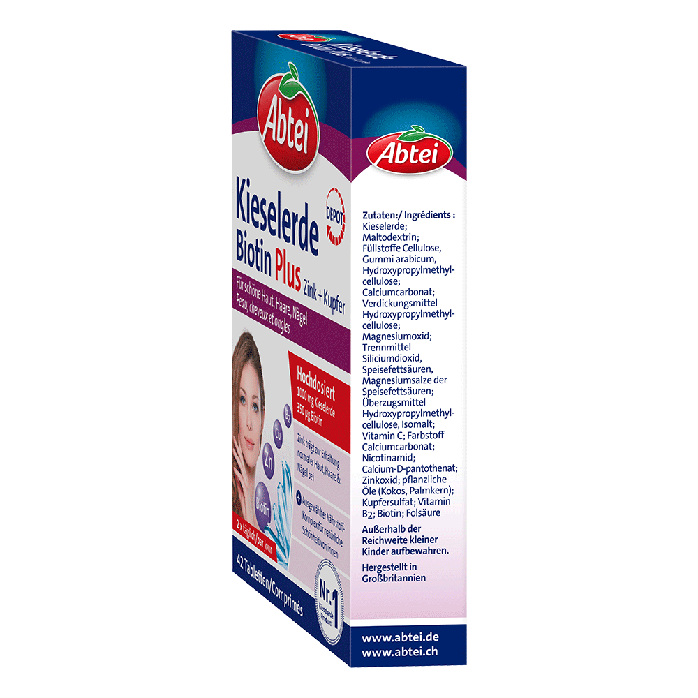 Bild: Abtei Kieselerde Biotin Plus Zink + Kupfer