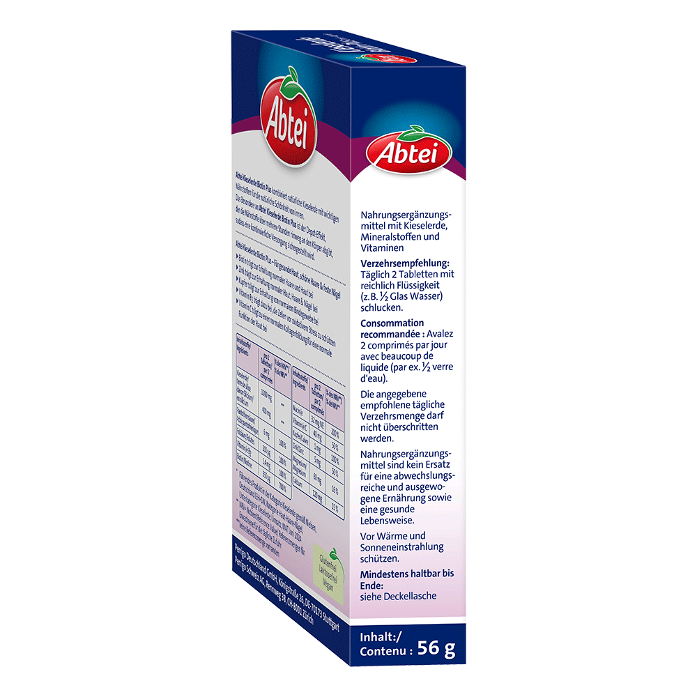 Bild: Abtei Kieselerde Biotin Plus Zink + Kupfer