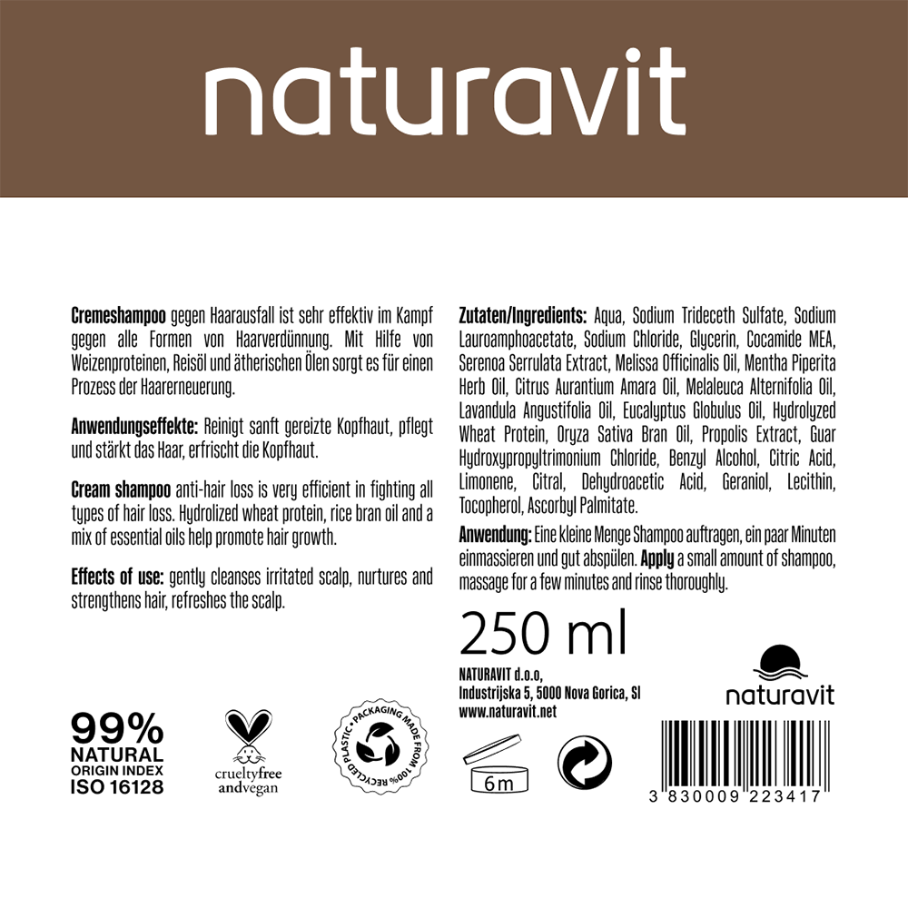 Bild: Naturavit Cremeshampoo gegen Haarausfall
