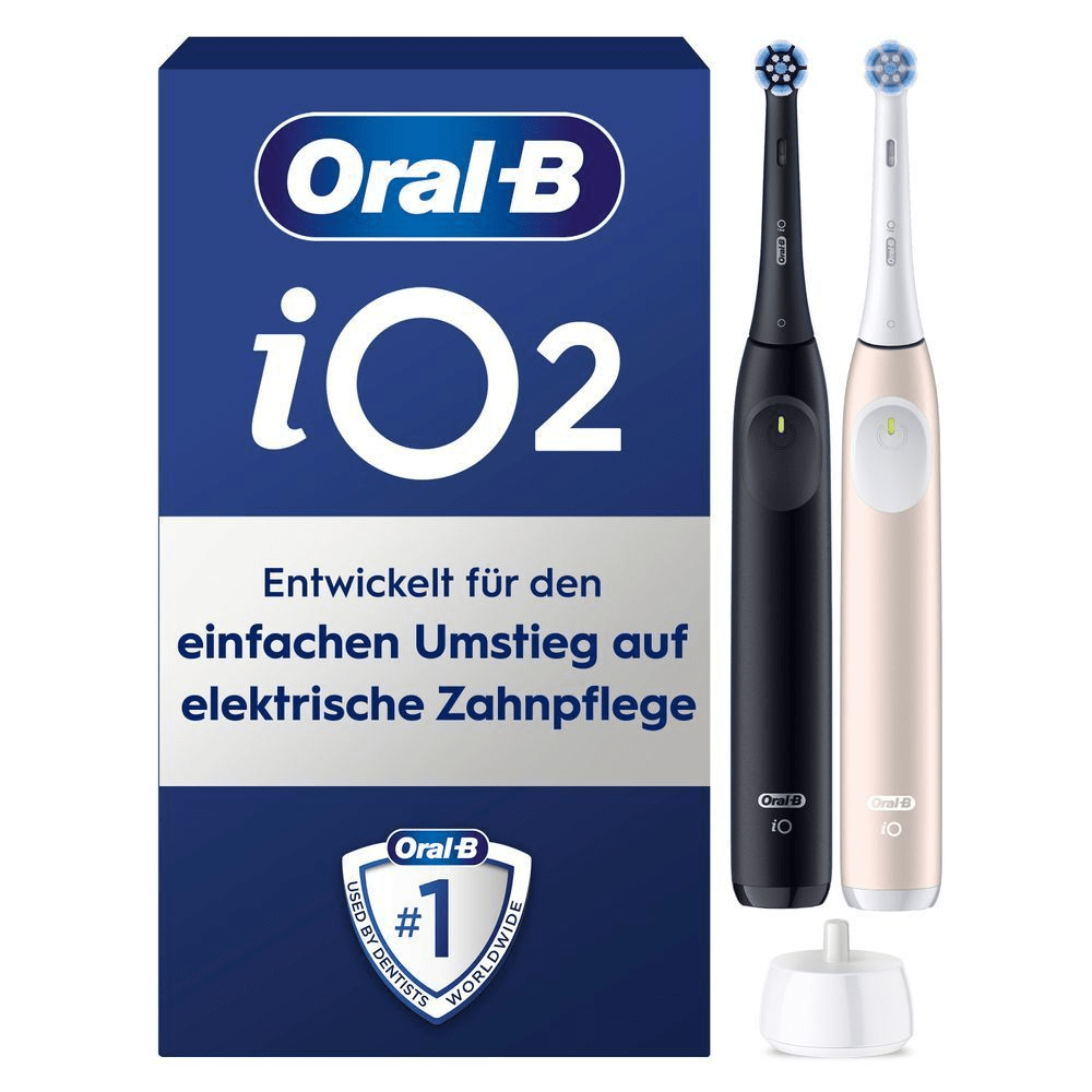 Bild: Oral-B iO Series 2 Elektrische Zahnbürste, Night Black / Calm Pink