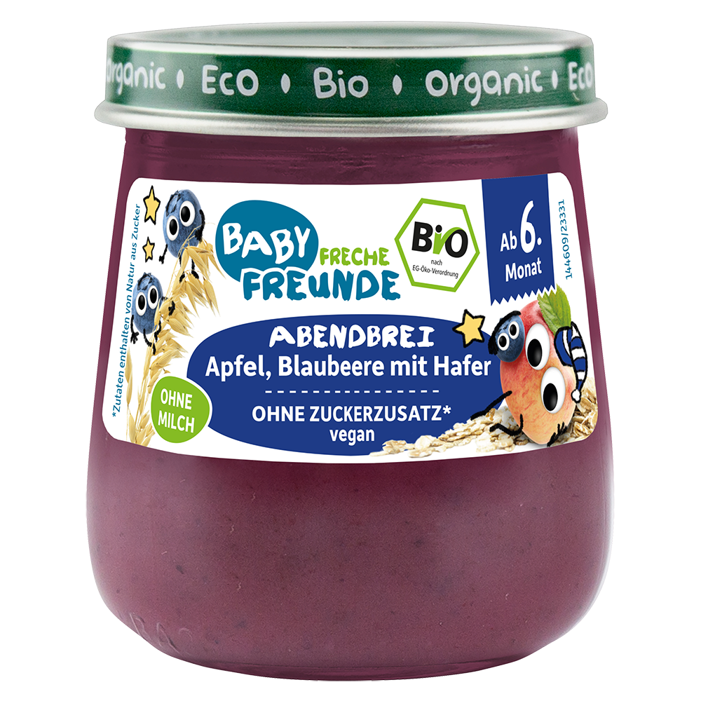 Bild: Freche Freunde Abendbrei Apfel Blaubeere Hafer