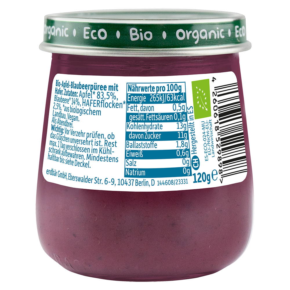 Bild: Freche Freunde Abendbrei Apfel Blaubeere Hafer