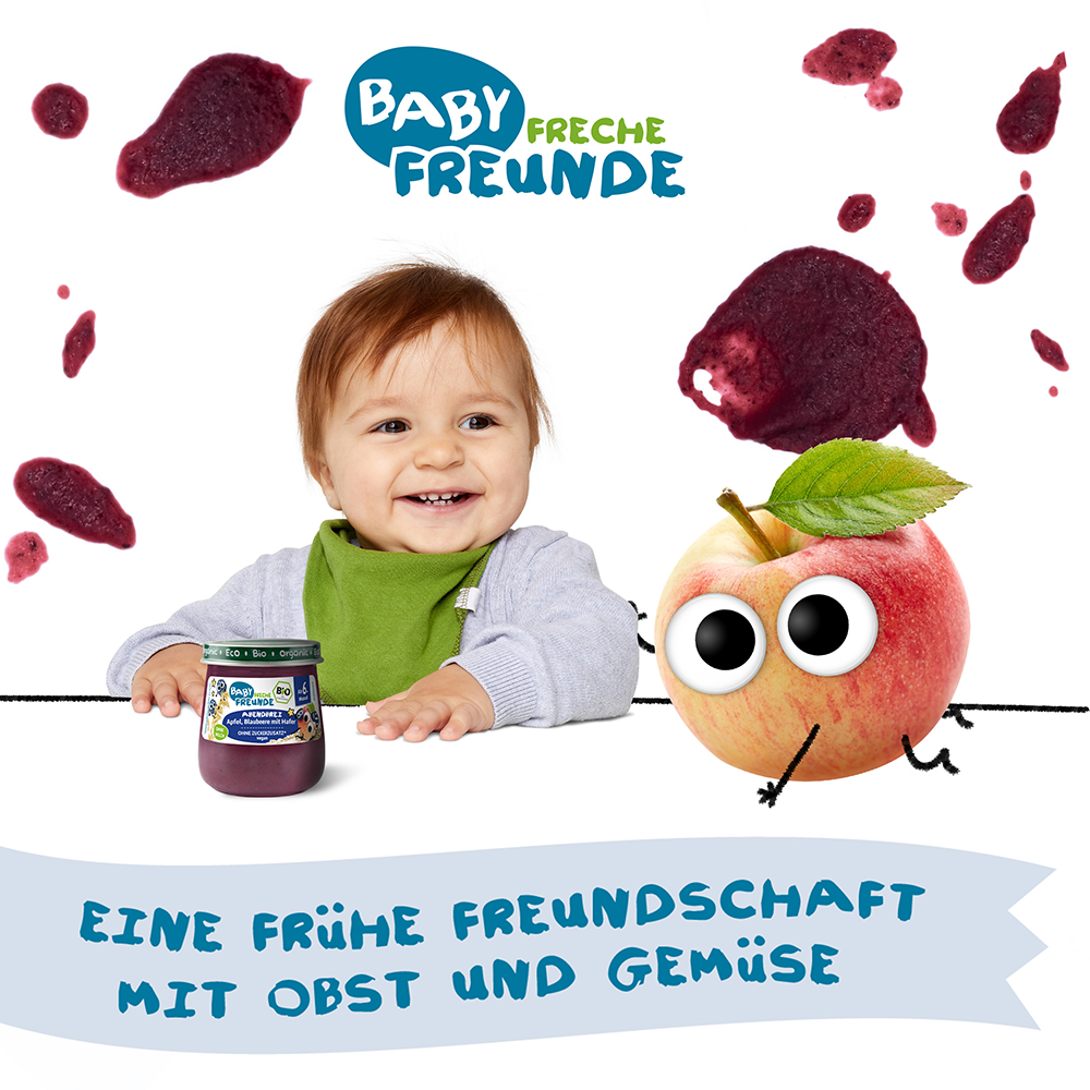 Bild: Freche Freunde Abendbrei Apfel Blaubeere Hafer