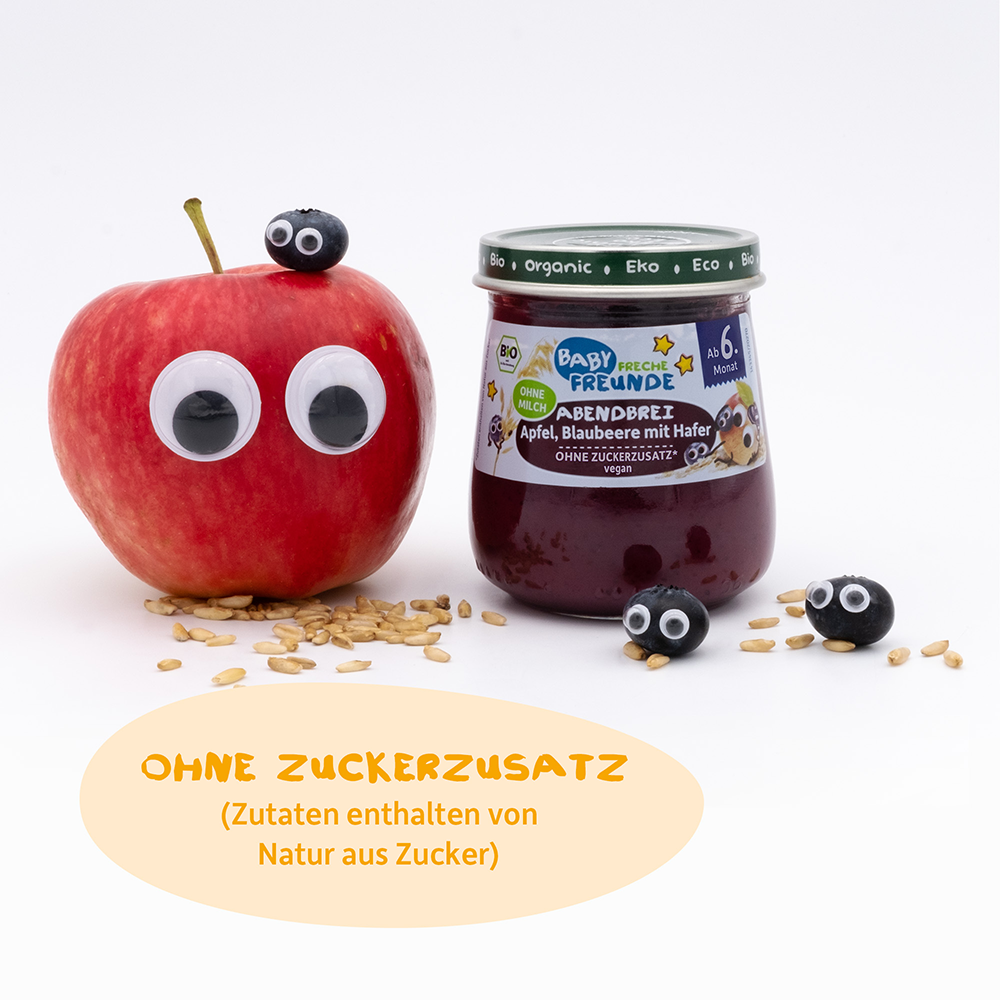 Bild: Freche Freunde Abendbrei Apfel Blaubeere Hafer