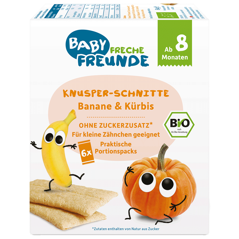 Bild: Freche Freunde Knusper Schnitte Banane & Kürbis