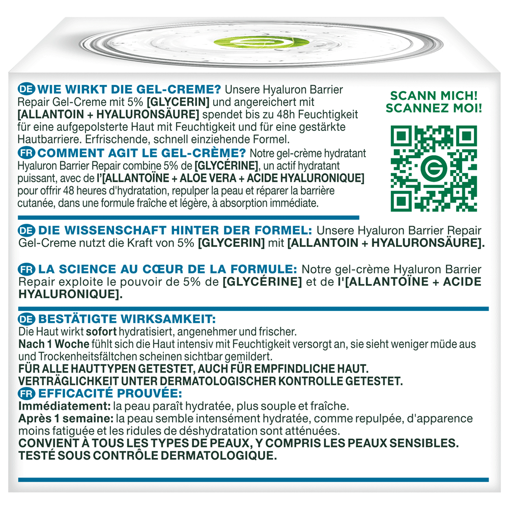 Bild: GARNIER Hyaluron Barrier Repair Gel-Creme