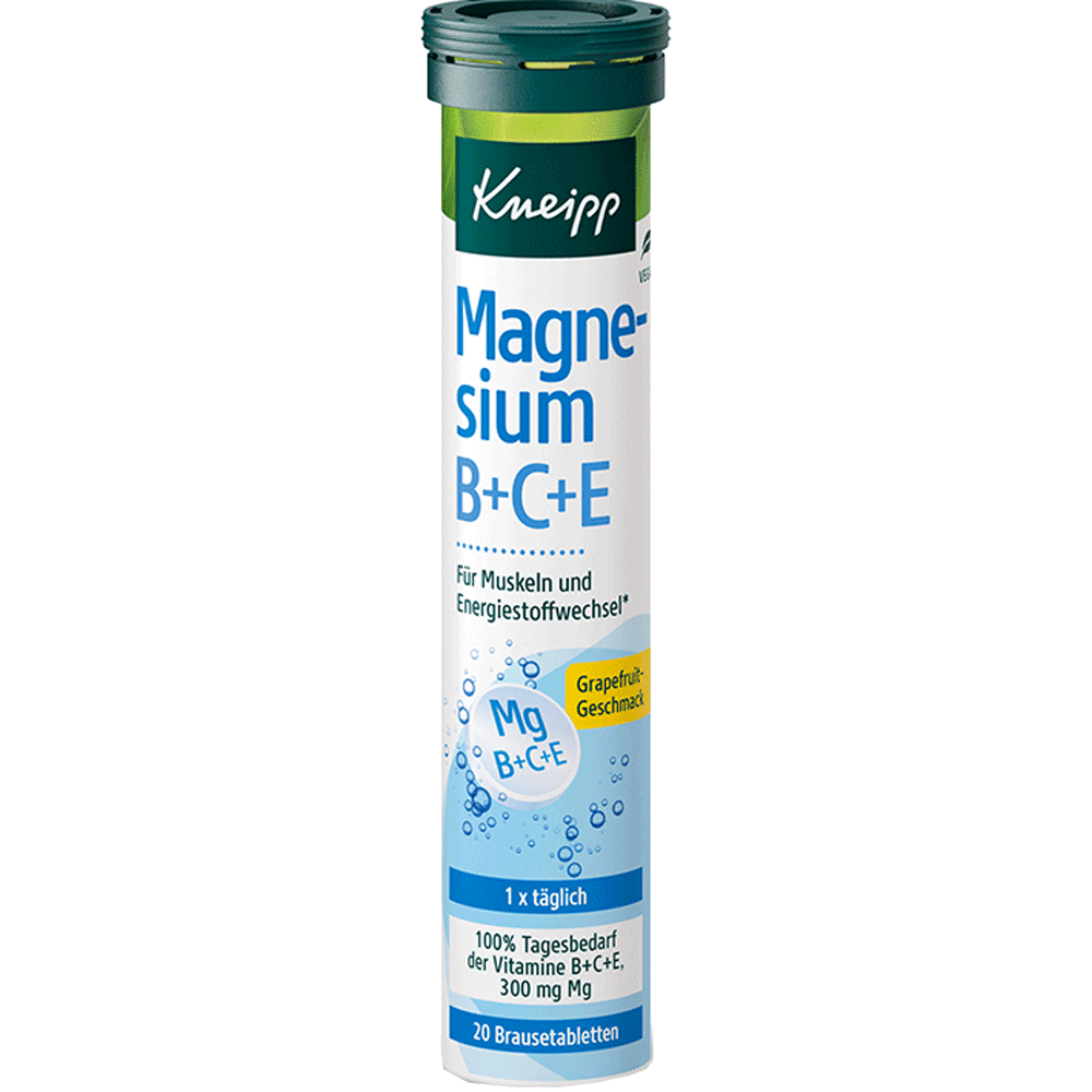 Bild: Kneipp Brausetabletten Magnesium + Vitamine B+C+E