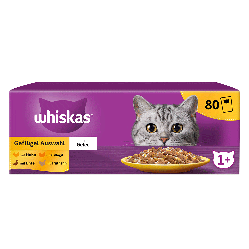 Bild: Whiskas Geflügel Auswahl mit Huhn, Geflügel, Ente und Truthahn