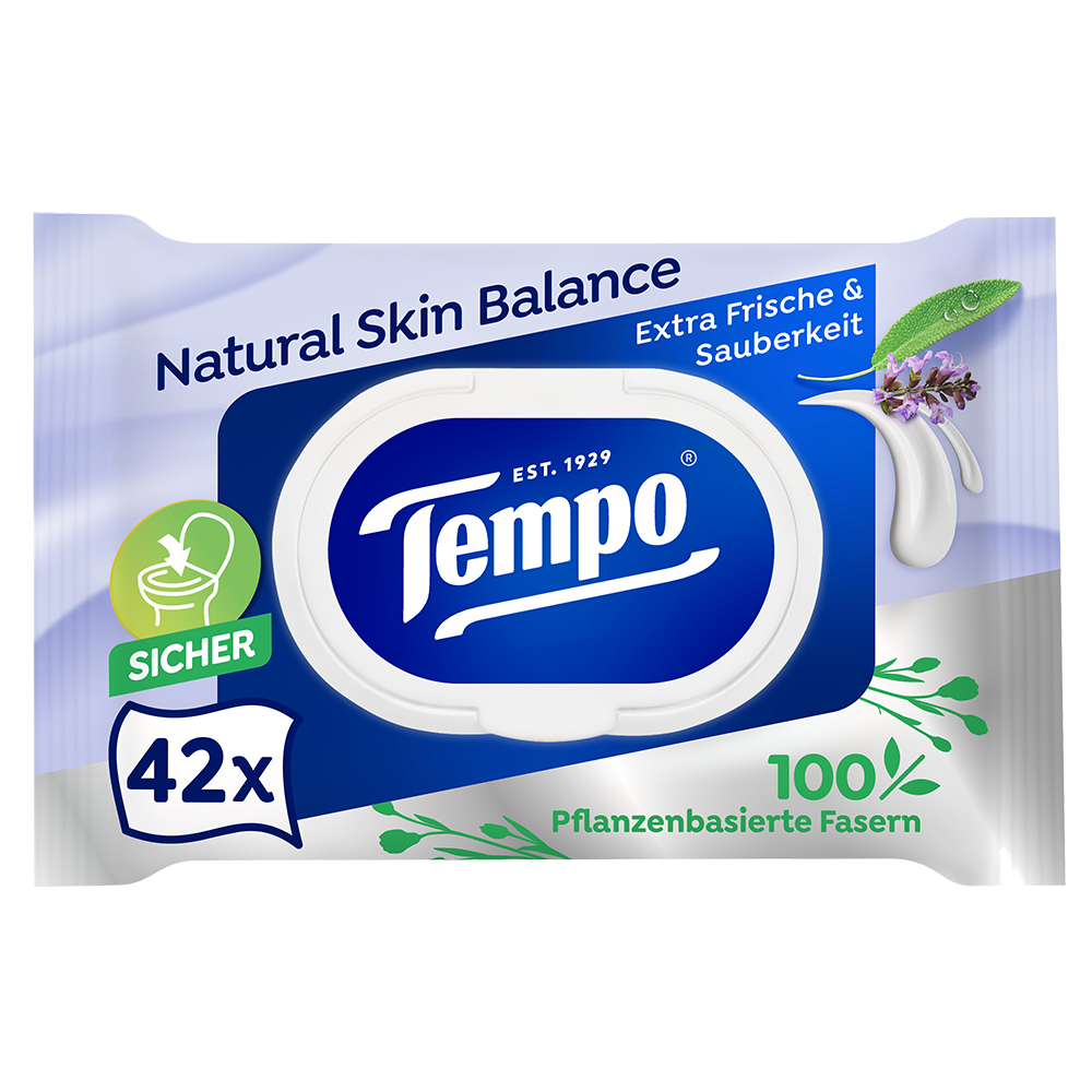 Bild: Tempo Feuchtes Toilettenpapier Natural Skin Balance