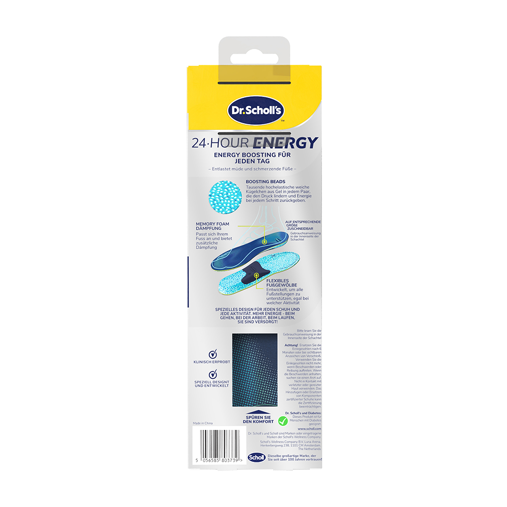 Bild: Scholl Einlegesohlen 24 Hour Energy, Gr. S 