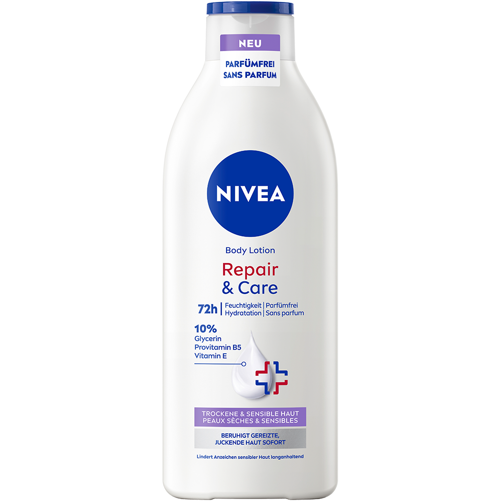 Bild: NIVEA Repair and Care Lotion Sensitive Skin 