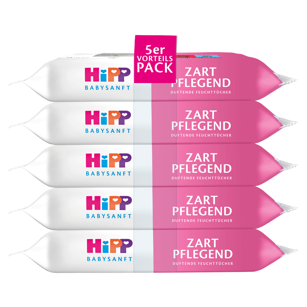 Bild: HiPP Babyfeuchttücher Zart Pflegend, 5x48 Stück 