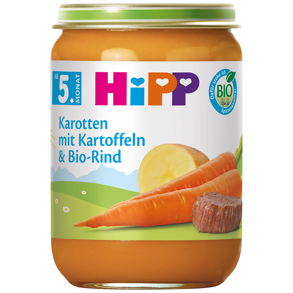 Bild: HiPP Karotten mit Kartoffeln & Bio-Rind 