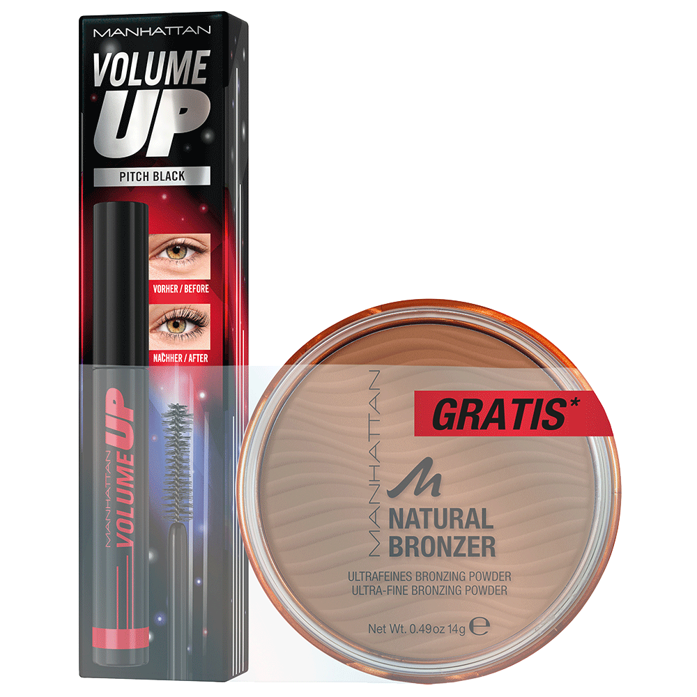 Bild: MANHATTAN Set Mascara Volume Up Pitch Black + Natural Bronzer 