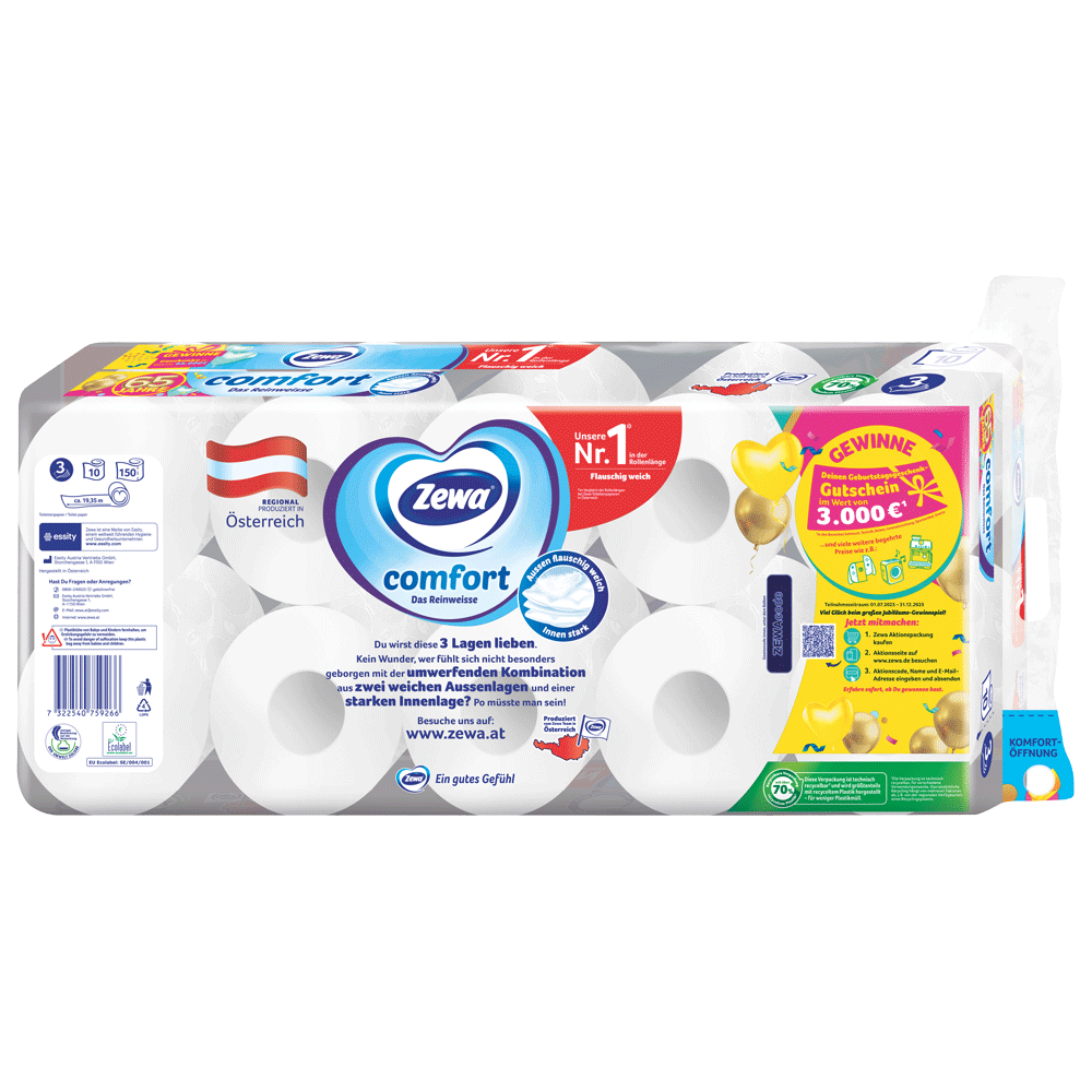 Bild: Zewa Comfort Das Reinweisse Toilettenpapier 