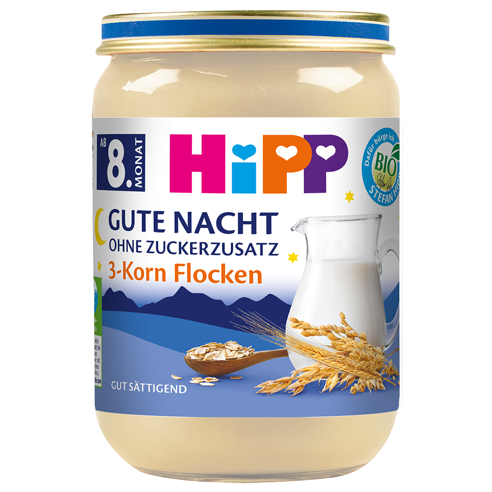 Bild: HiPP Gute Nacht 3 Korn Flocken 