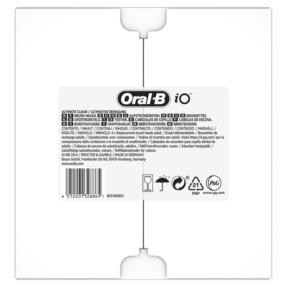 Bild: Oral-B iO Black Ultimative Reinigung Aufsteckbürsten, Schwarz 