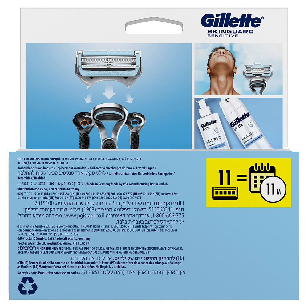 Bild: Gillette Skinguard Sensitive Ersatzklingen 
