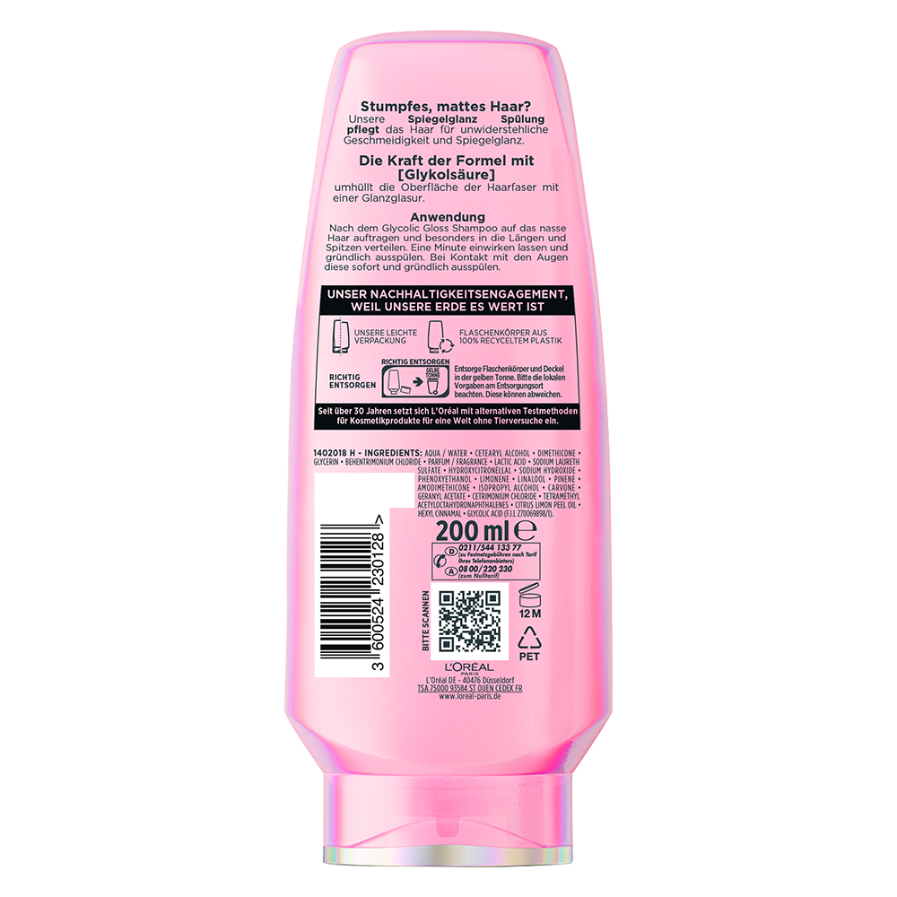 Bild: L'ORÉAL PARIS ELVITAL Elvital Glycolic Gloss Spülung 