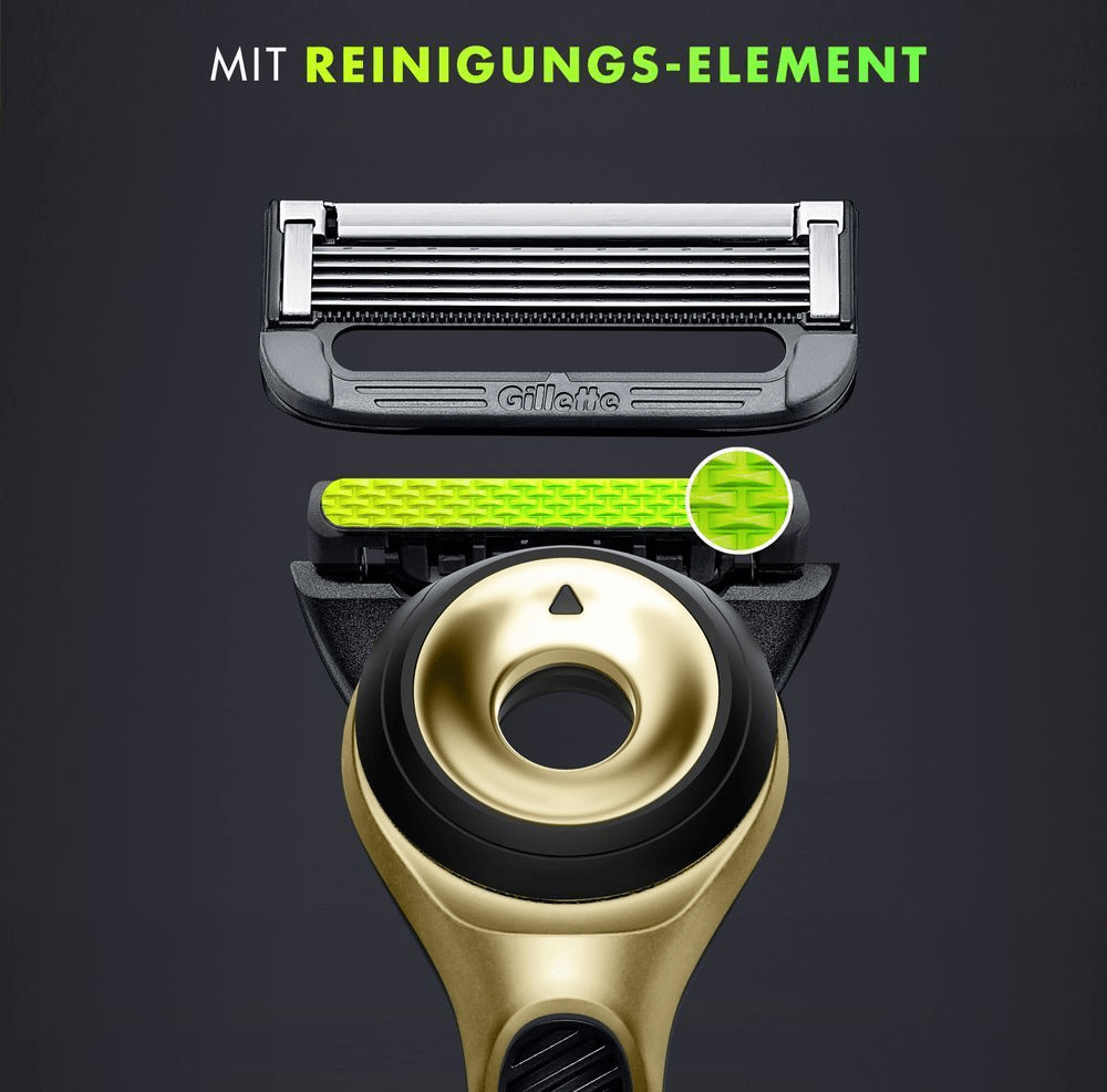 Bild: Gillette Labs Champion Gold Edition mit Reinigungs-Element 