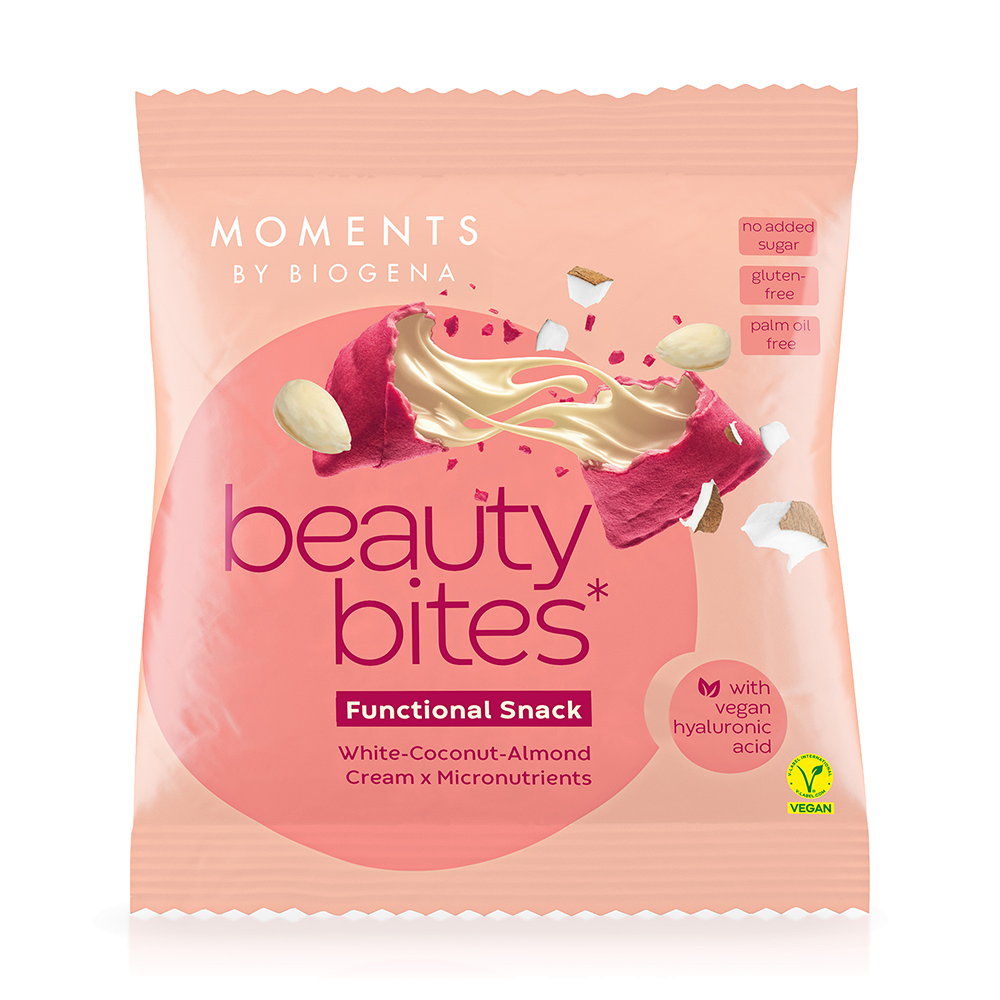 Bild: Biogena Beauty Bites White Coconut Almond, Cream x Micronutrients 