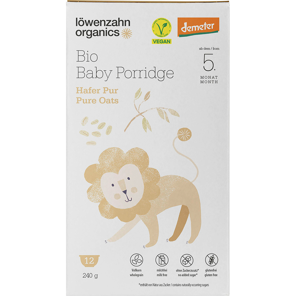 Bild: Löwenzahn organics Bio Baby Porridge Hafer Pur 