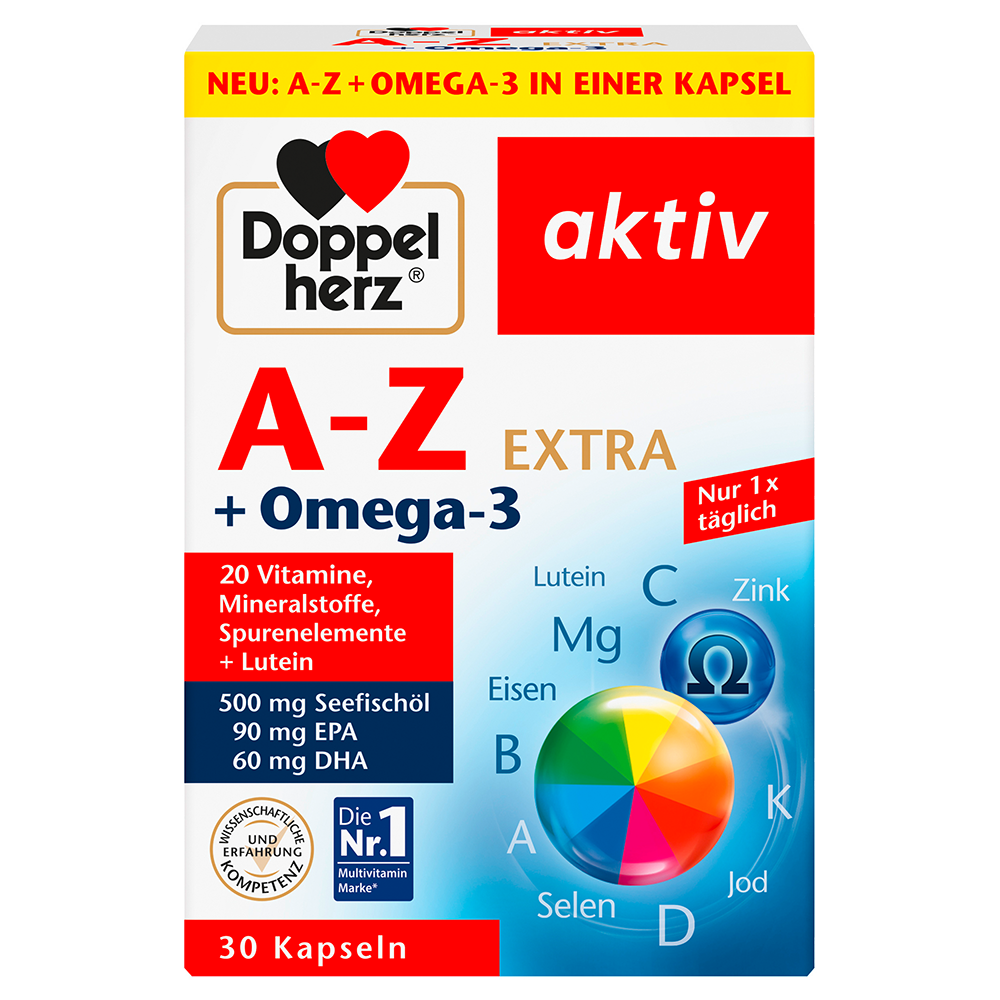 Bild: DOPPELHERZ A-Z Extra + Omega-3