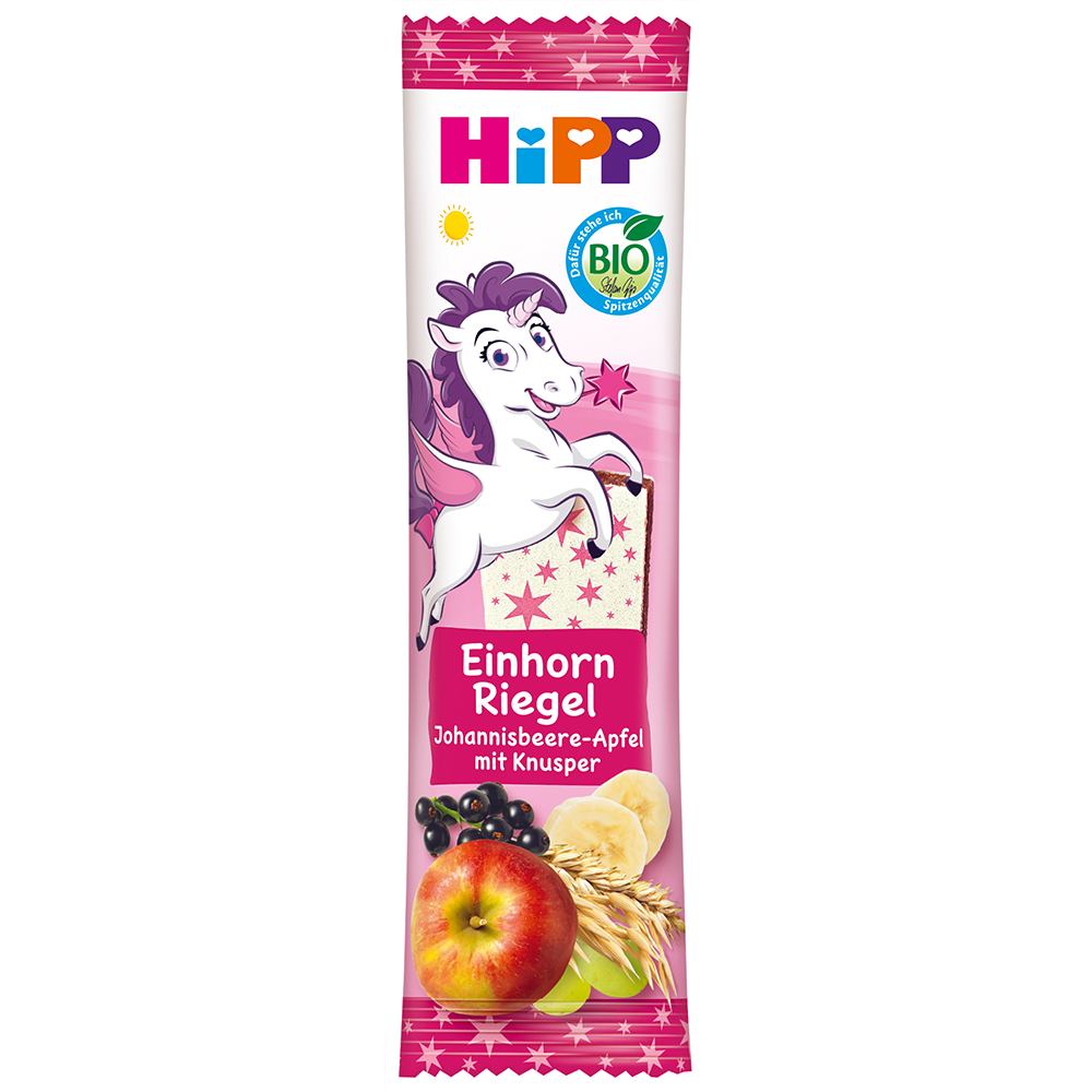 Bild: HiPP Einhorn Riegel Johannisbeere Apfel