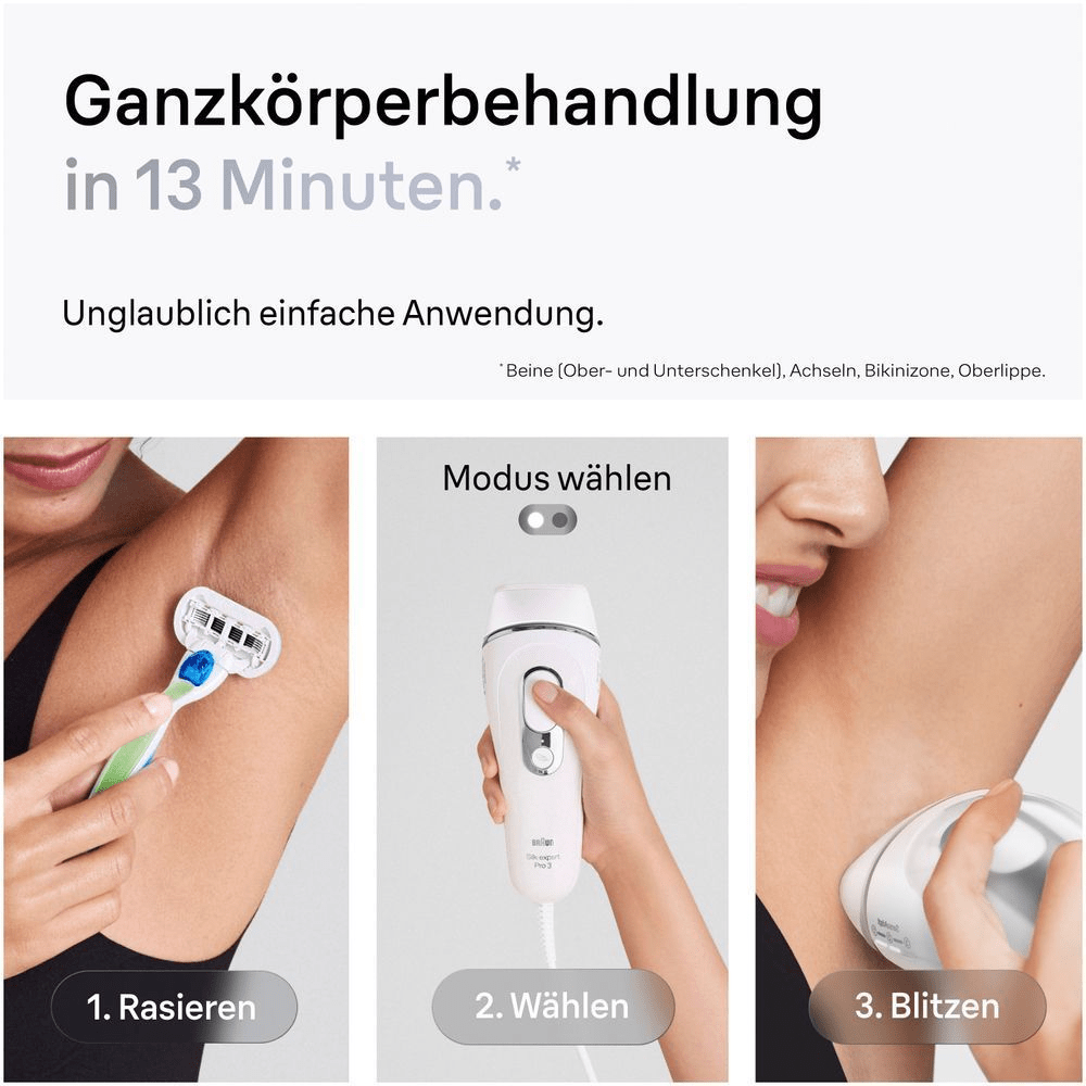Bild: Braun IPL Silk·expert Pro 3, Haarentfernung für zuhause, PL3122