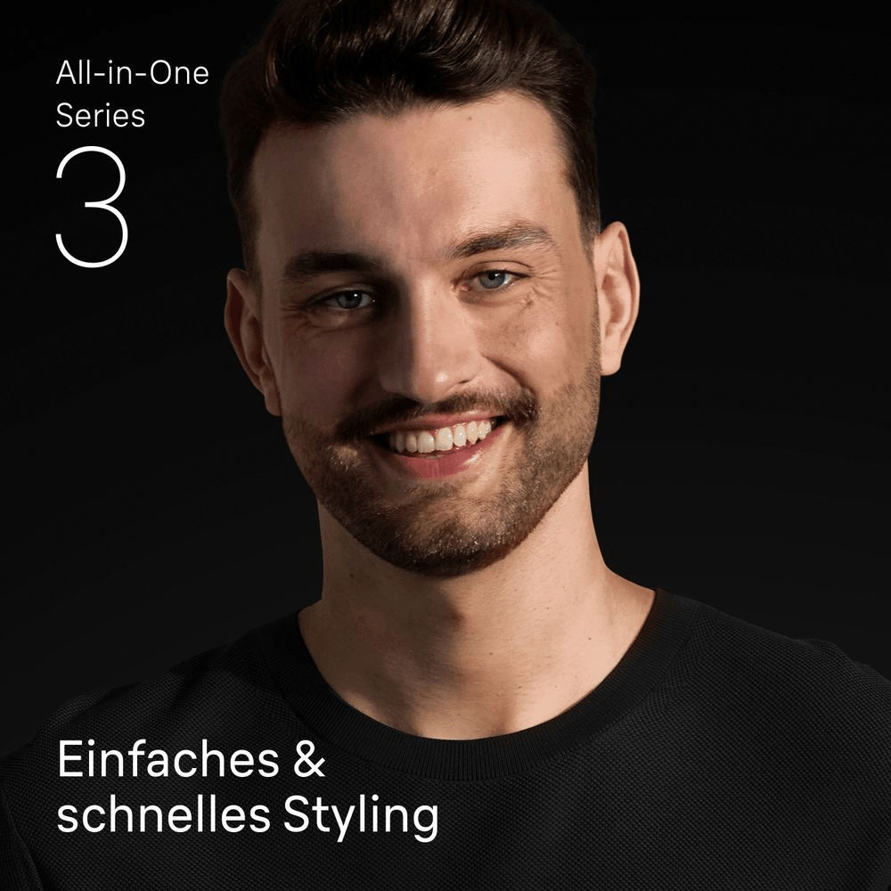 Bild: Braun All-in-One Series 3, 4-in-1 Groomingset, ultrascharfe Klinge, 14 Längen, AIO3500, Grau