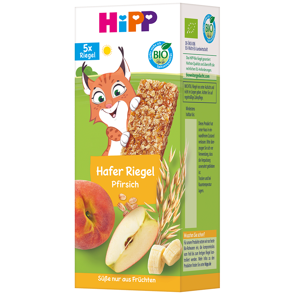 Bild: HiPP Hafer Riegel Pfirsich