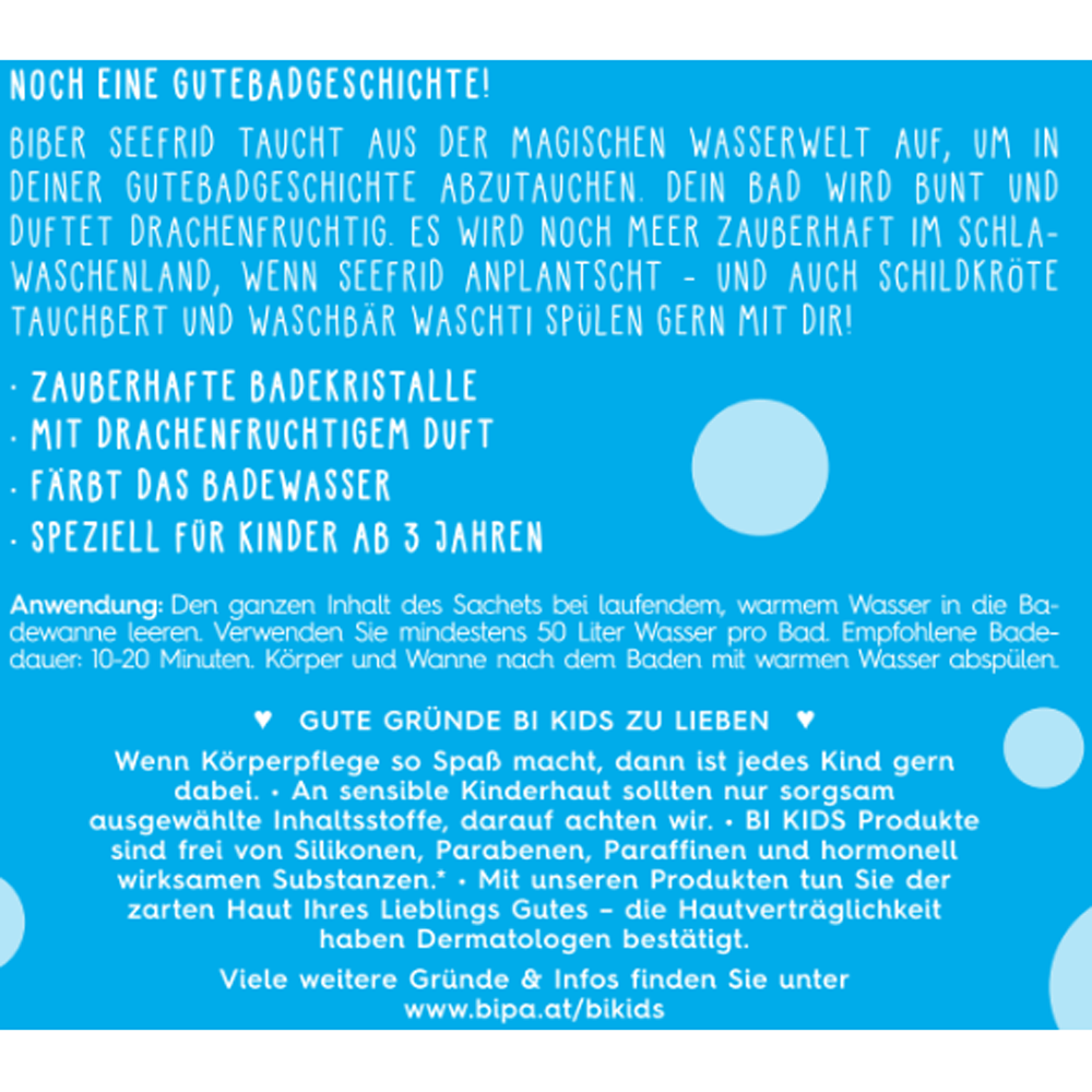 Bild: BI KIDS Knister Badekristalle Seedrid Drachenfruchtduft
