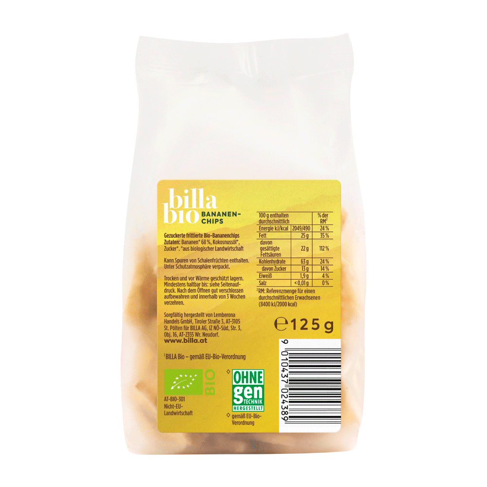 Bild: Billa Bio Bananenchips